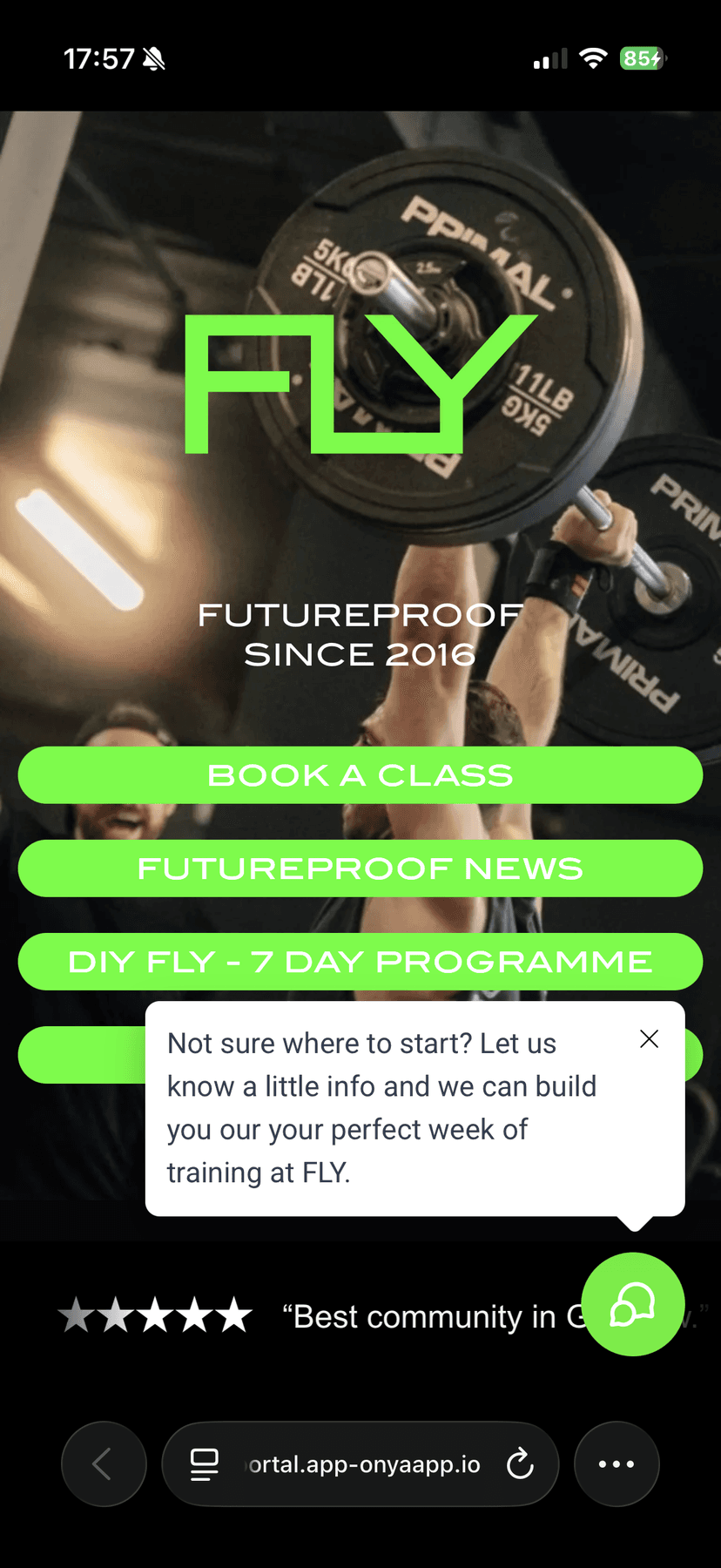 Custom link-in-bio page — book a class, lead funnels